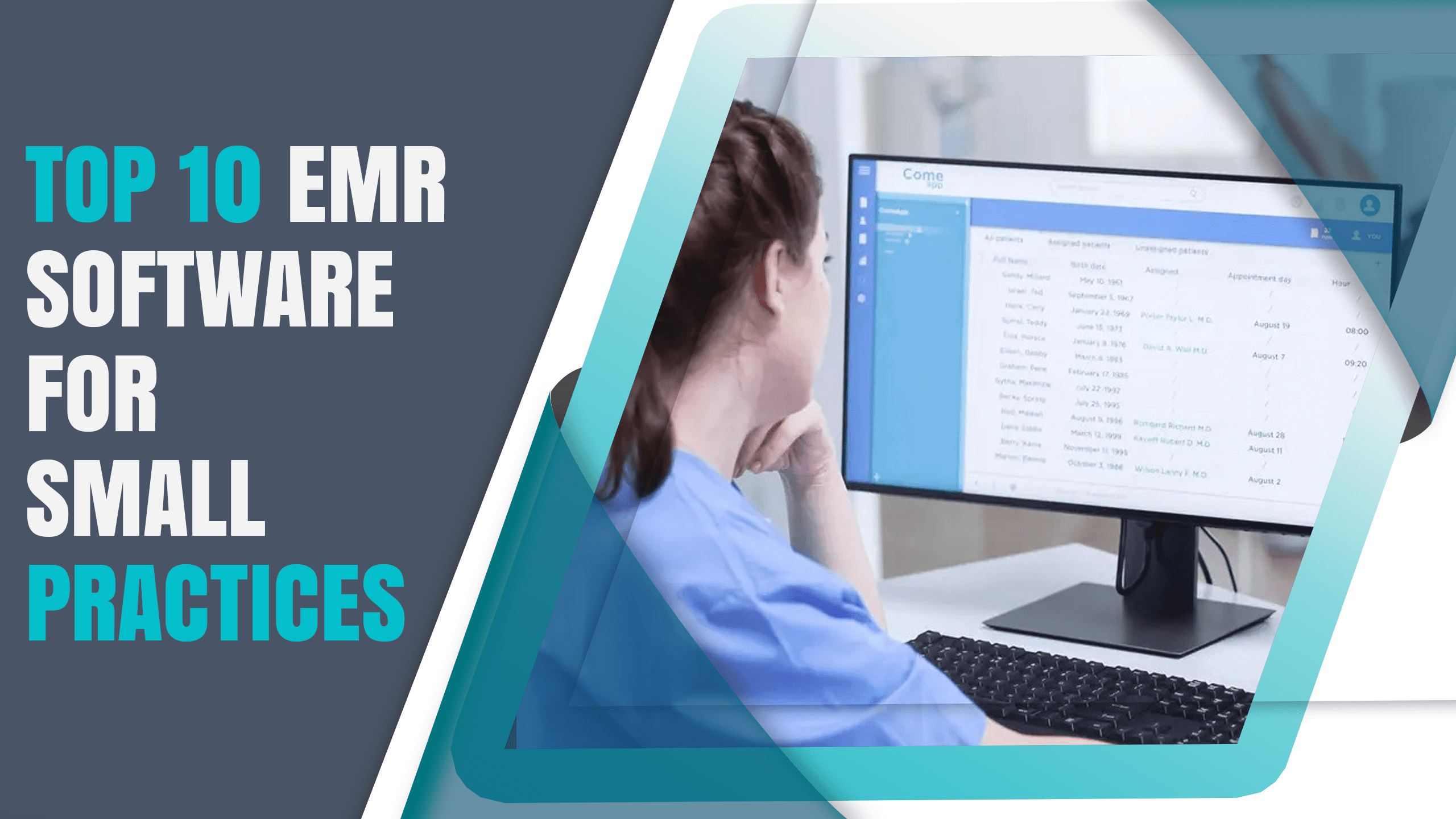 Top 10 EMR software for small medical practices.